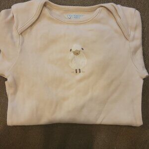 Beige sheep long sleeve onesie 9-12 mo